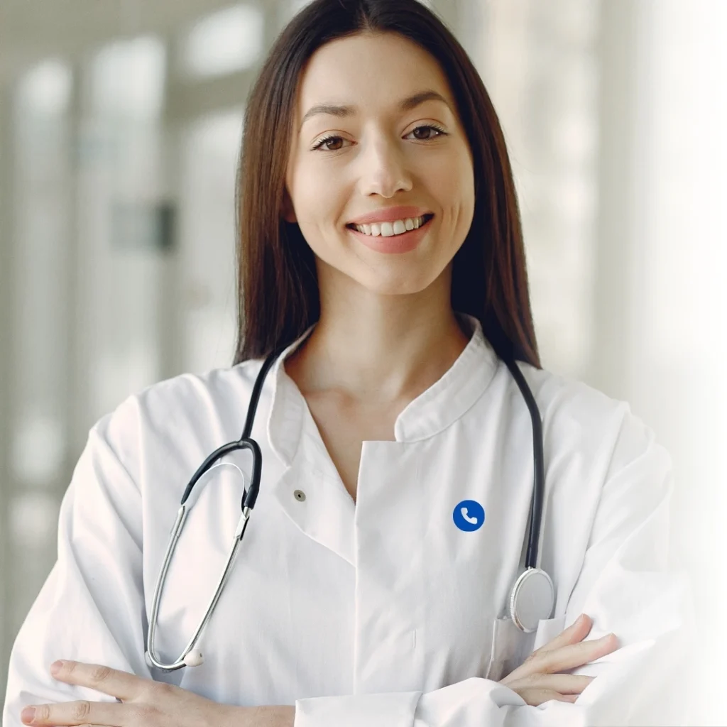 white blue modern online doctor instagram post